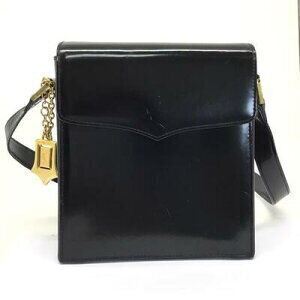 SAINT LAURENT Yves Leather Shoulder Bag Black